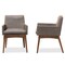 Baxton Studio Nexus  Walnut Wood Finishing and Gravel Upholstered Arm Chair, PK2 133-7147 - alternate 4